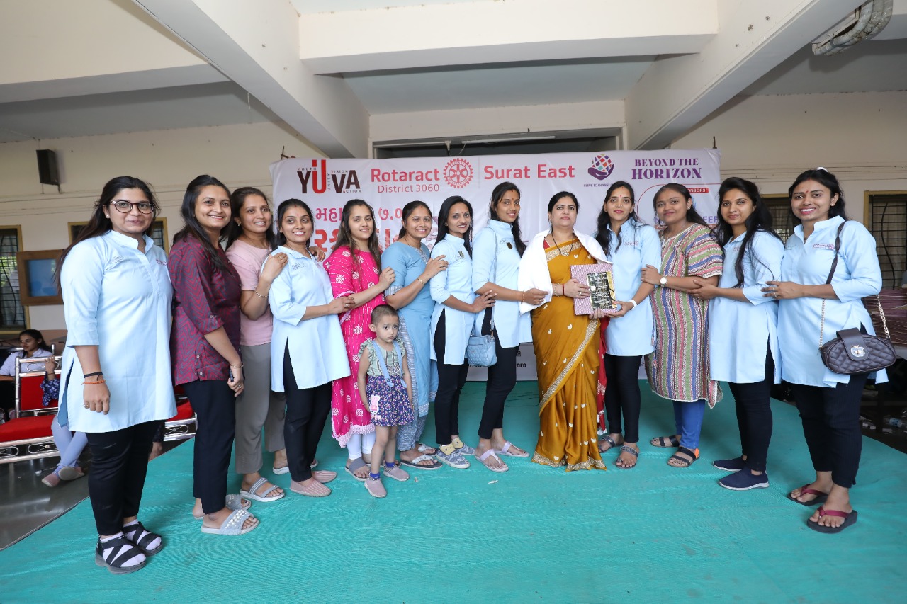 રોટરેકટ કલબ ઓફ સુરત (ઇસ્ટ) દ્વારા યોજાયેલા રક્તદાન કેમ્પમાં 1764 બ્લડ યુનિટ એકઠું કરાયું